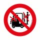 TRAVELING WITH FORKLIFT IS FORBIDDEN!' ZNAK PODŁOGOWY 300 mm