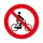 CYCLING IS PROHIBITED!' ZNAK PODŁOGOWY 300 mm